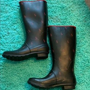 Polo Rain Boots 9.5. They come almost knee high